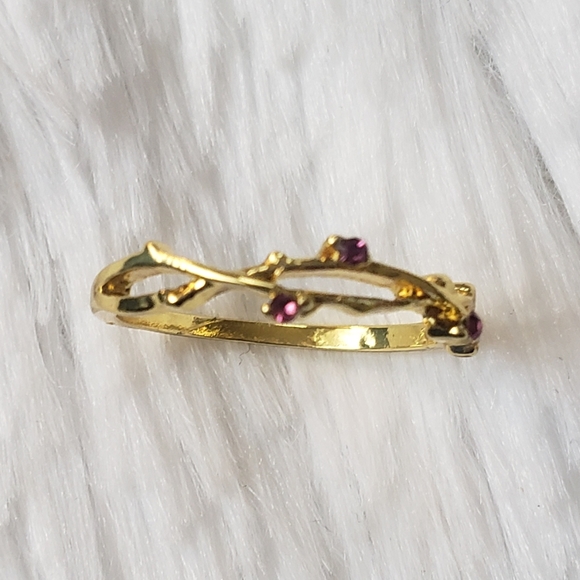 Jewelry - Dainty Pink CZ Gold Ring